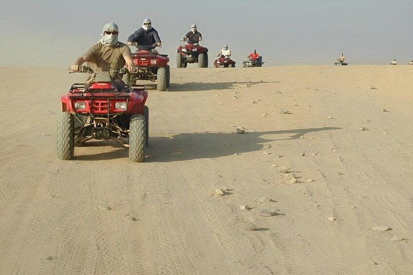 Hurghada: Red Sea Beach Quad Adventure with Mountain Views 4