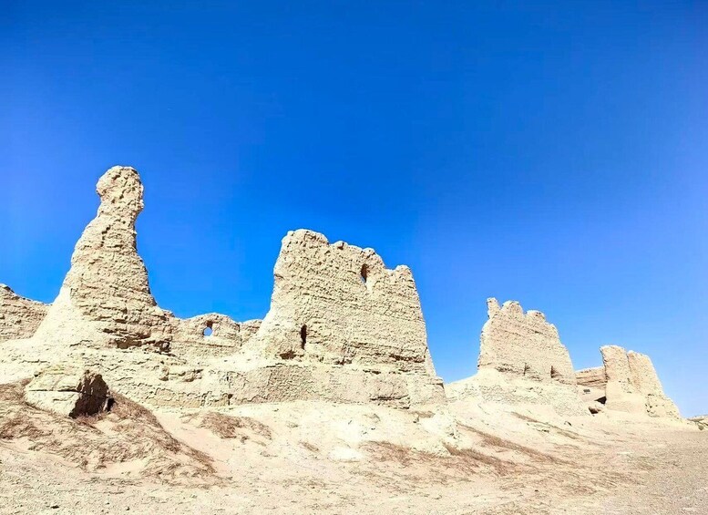 Ancient ruins with a clear blue sky. 4