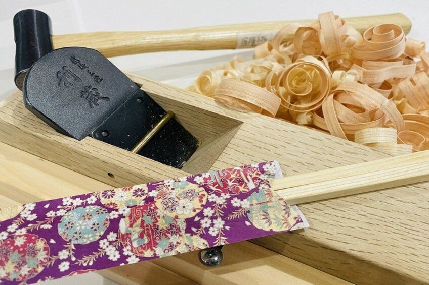 Chopstick Making Workshop with Souvenir in Osaka Castle Area 3