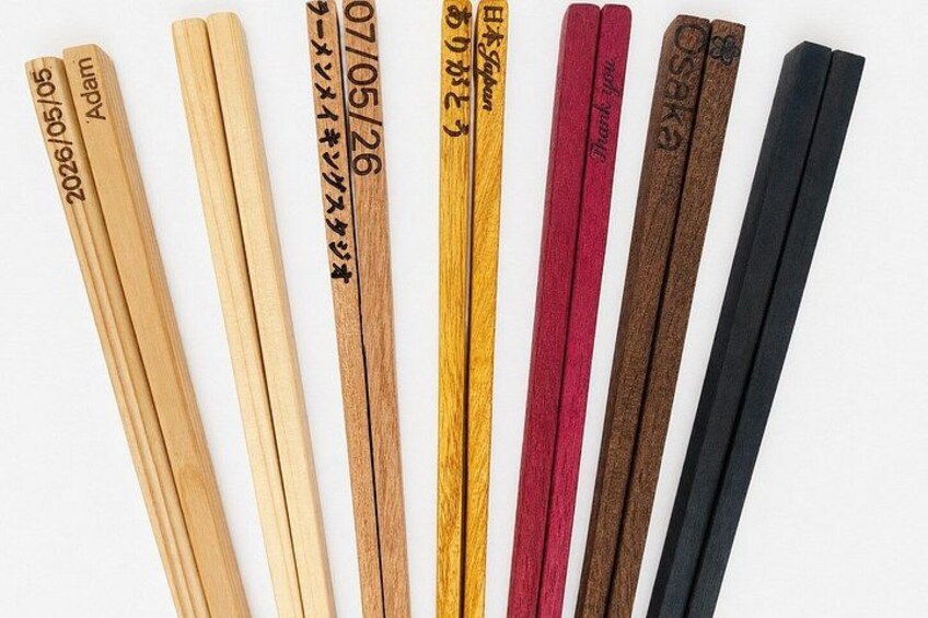 Chopstick Making Workshop with Souvenir in Osaka Castle Area 3