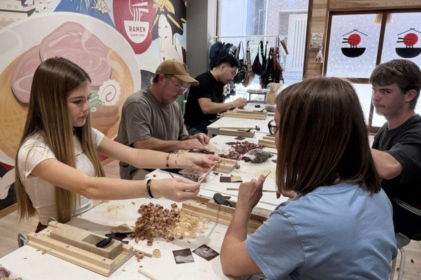Chopstick Making Workshop with Souvenir in Osaka Castle Area 3