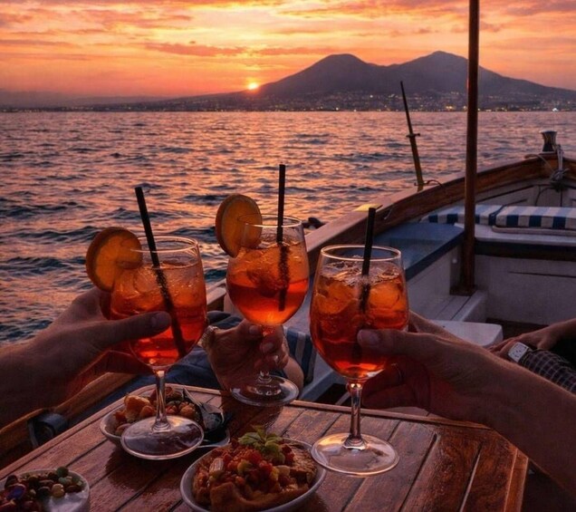 Picture 3 for Activity Sunset Boat Aperitif from Portici – Naples Boat Tour 5