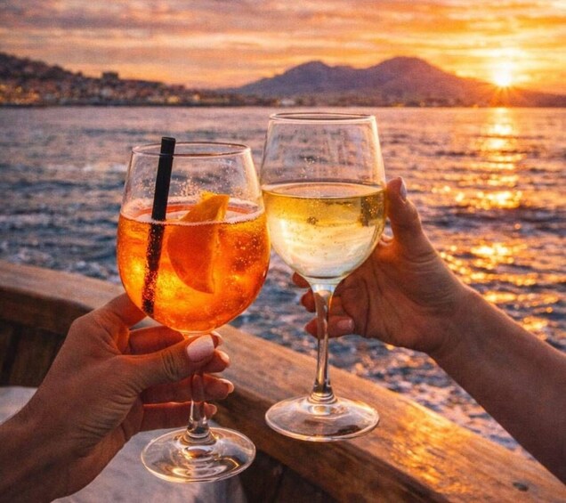 Picture 1 for Activity Sunset Boat Aperitif from Portici – Naples Boat Tour 4