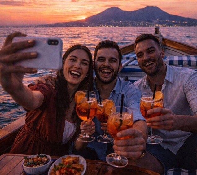Sunset Boat Aperitif from Portici – Naples Boat Tour 1