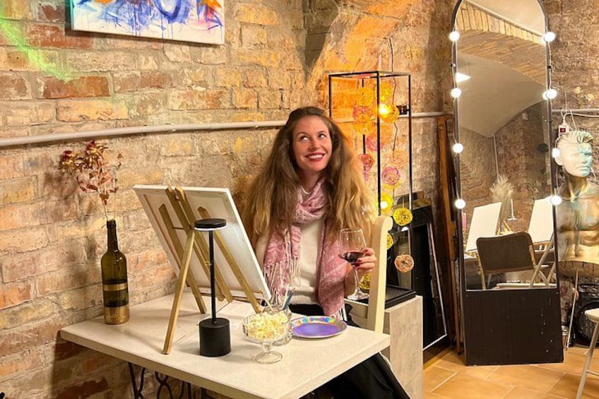 Paint and Wine Night Create Art While Sipping Wine 4