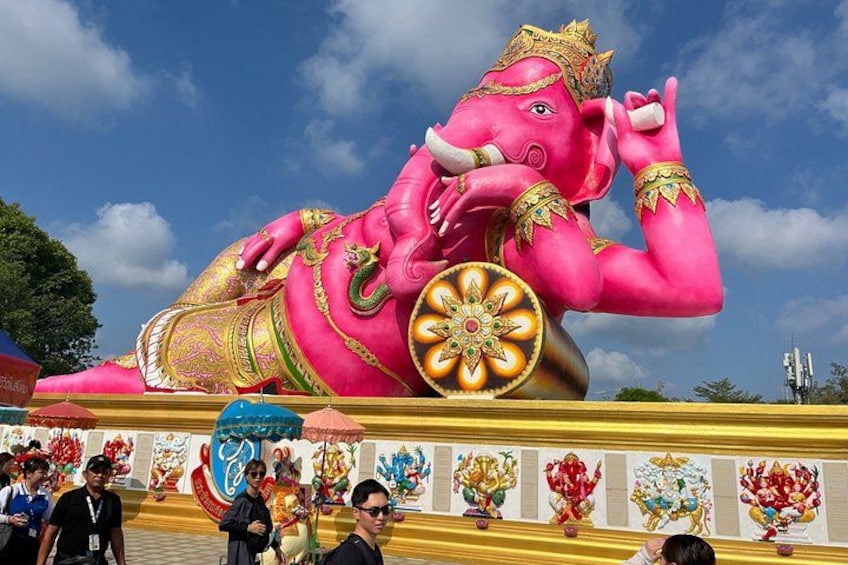Chachoengsao Biggest Ganesh, Pink Ganesha,Wat Paknam&Khunchan 1