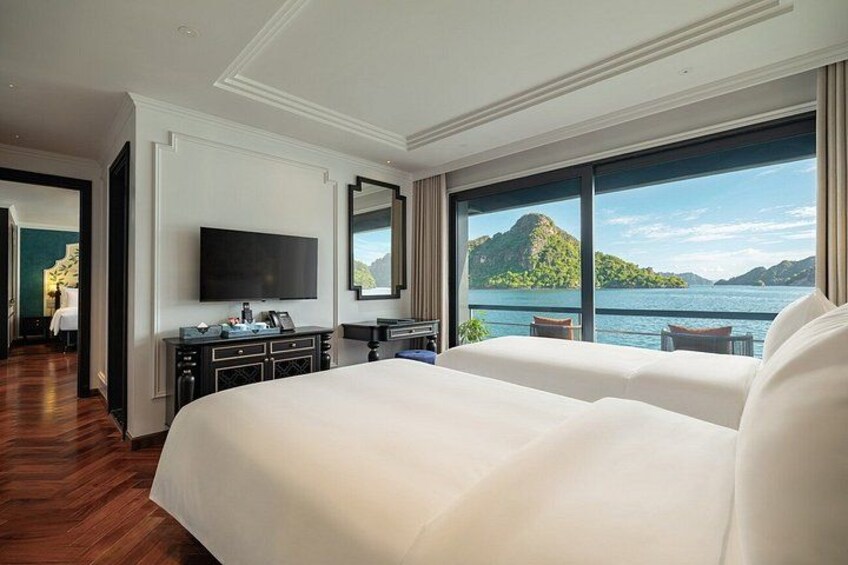 2 Day Ha Long Lan Ha Bay to Bai Tu Long bay Luxury 6 Star Cruise 4
