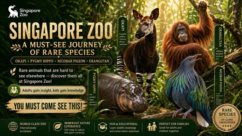 Singapore Zoo: Unique Inside Wildlife Tour & Ticket & Show 1