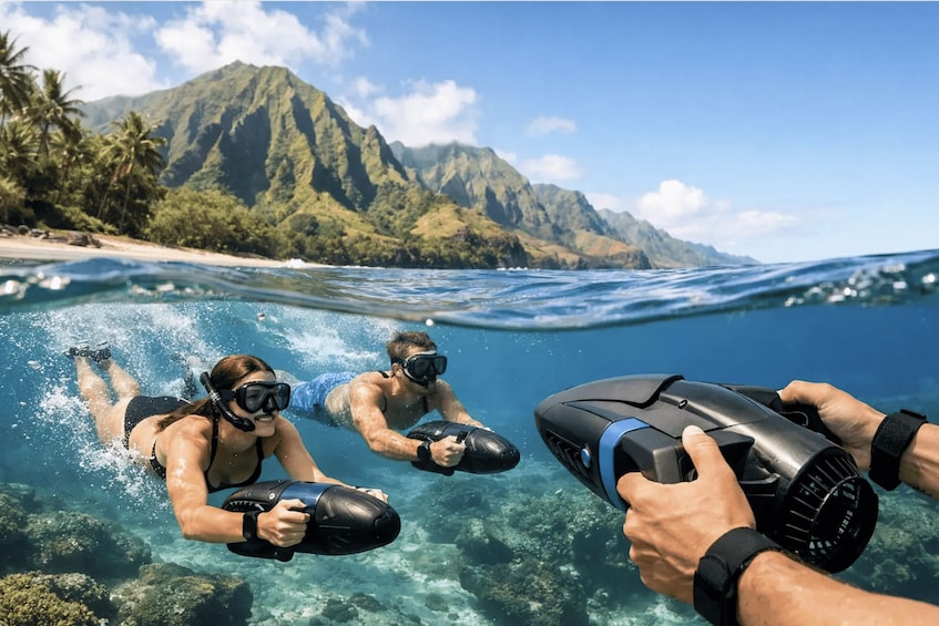 Picture 1 for Activity Princeville: Selfguided Sea Scooter Experience 2