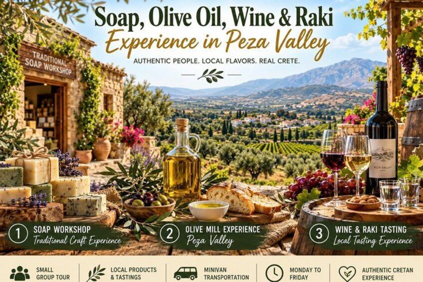 Heraklion: Soap, Olive Oil, Wine & Raki Experience in Peza Valley 2