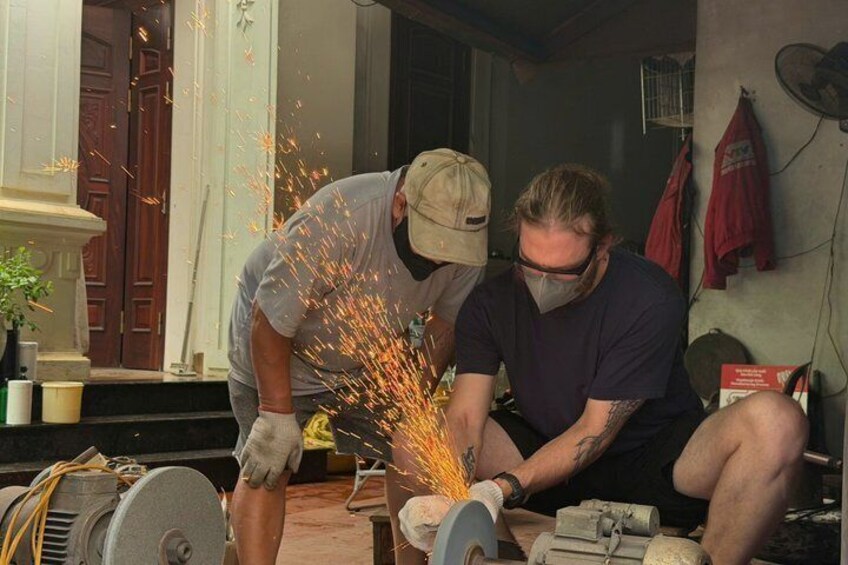 Authentic Knife Making Workshop with Master Blacksmith in Hanoi 1
