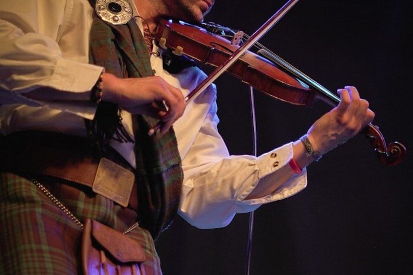 A person playing a violin. 1