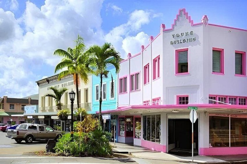 A colorful building with a sign that reads 'YOUNG BUILDINGS.' 2