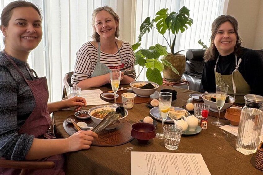 Osaka Shoyu & Miso Ramen, Gyoza, Wagashi & Matcha Cooking Class 4