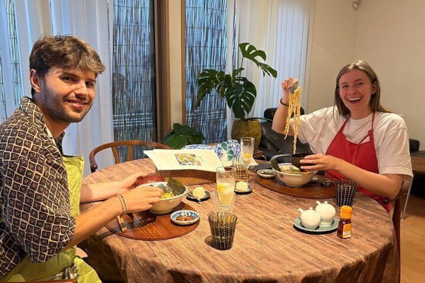 Osaka Shoyu & Miso Ramen, Gyoza, Wagashi & Matcha Cooking Class 3