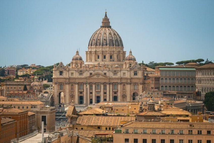 St. Peter's Basilica with its large dome and intricate architecture. 5