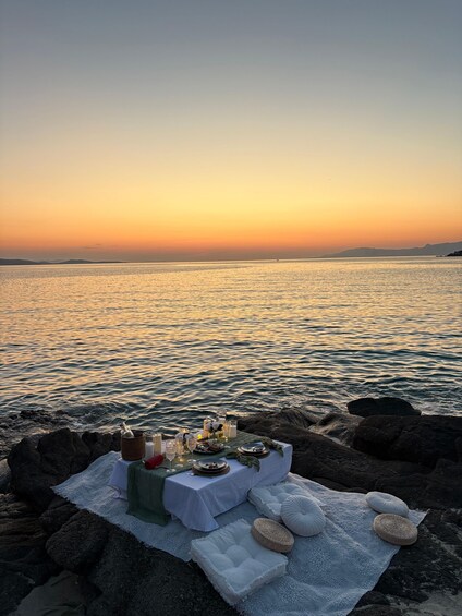 Picture 1 for Activity Mykonos: Luxury Sunset Picnic with Wine & Sea Views 2