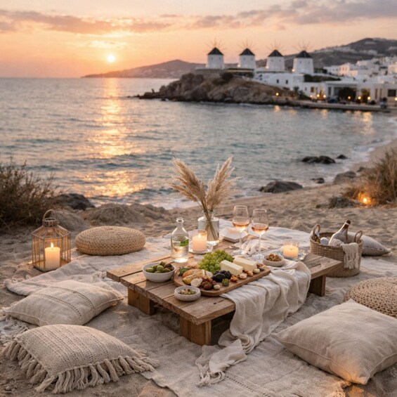 Mykonos: Luxury Sunset Picnic with Wine & Sea Views 1