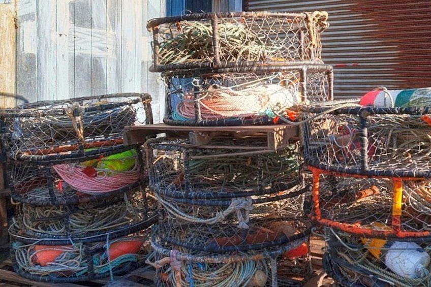 Stacks of fishing nets and traps. 2