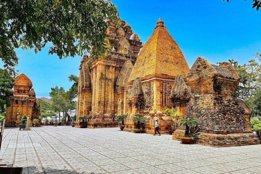 Ancient temple ruins with a clear sky. 3
