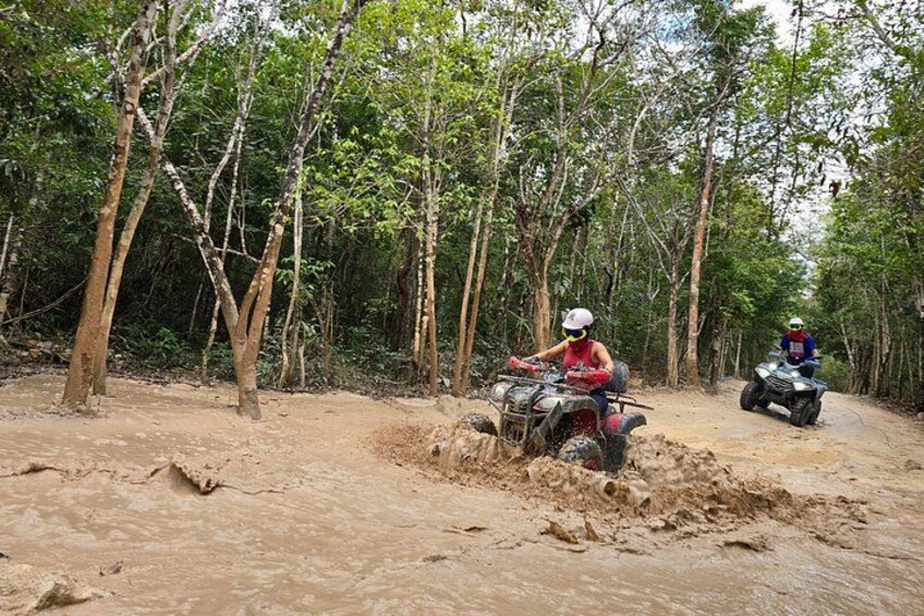 Jade Caverns and Mayan Village, lunch, snorkel Cozumel ATV Tour 3