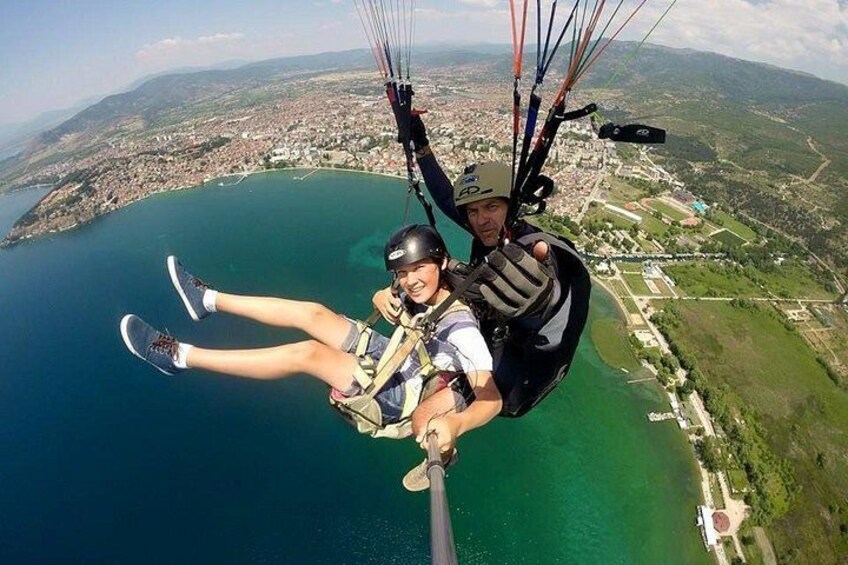 Paragliding above Ohrid 1