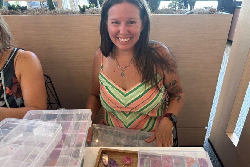 Jewelry creations with Palm Springs Flower Petals 2