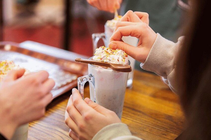 People enjoying a meal at a restaurant. 2