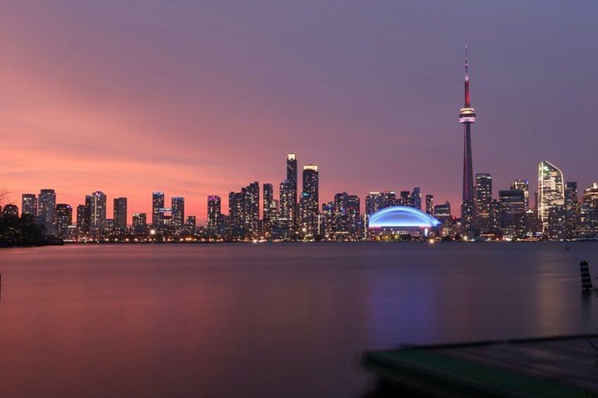 Night View of Toronto Skyline from my Canoe 4