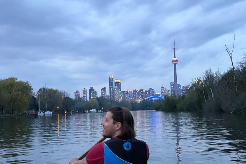 Night View of Toronto Skyline from my Canoe 3
