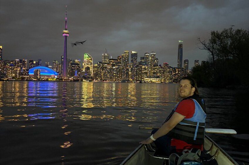 Night View of Toronto Skyline from my Canoe 2