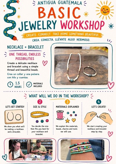 Picture 1 for Activity Create a Ceramic Necklace and Bracelet with Jade — Antigua, Suitable for Children 2