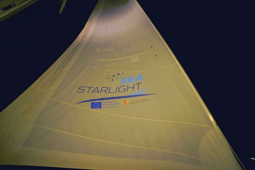 A large illuminated sign with the text 'SEA STARLIGHT' and logos indicating European Union funding. 5