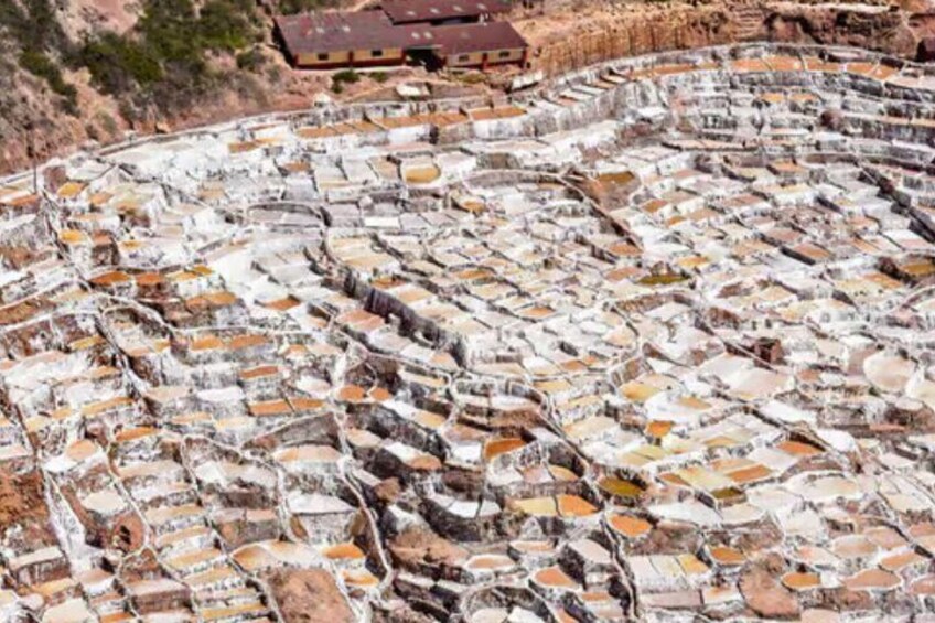 Terraced structures with a central building and a surrounding landscape. 3