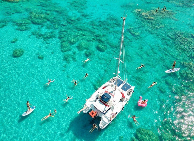 Rhodes: Catamaran Cruise to Anthony Quinn Bay, Ladiko & Cave 1