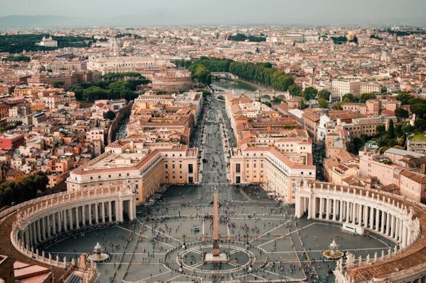 St. Peter's Square with the Vatican City in the background. 1