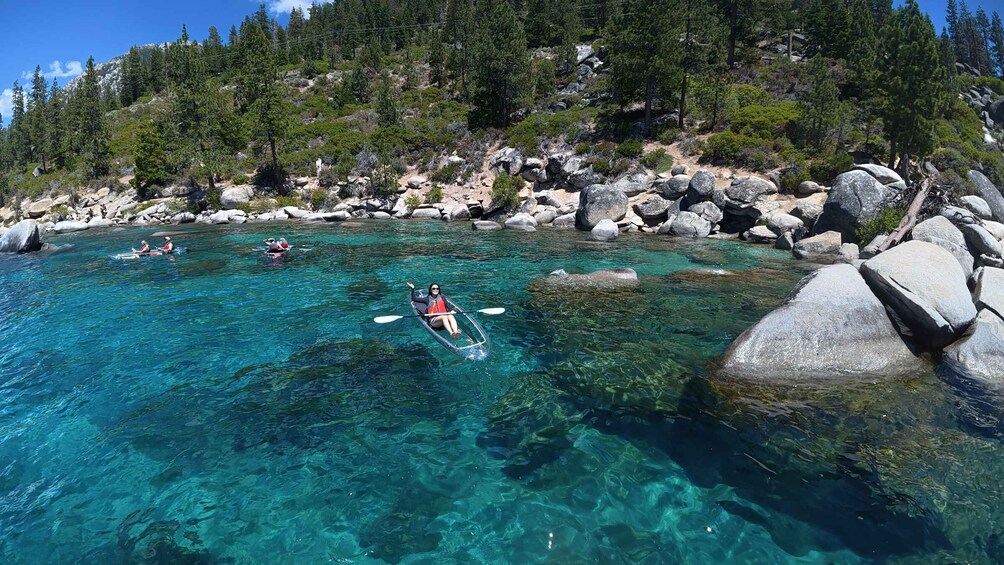Picture 11 for Activity Sand Harbor Clear Kayak Tour in Lake Tahoe w/ Small Groups 4