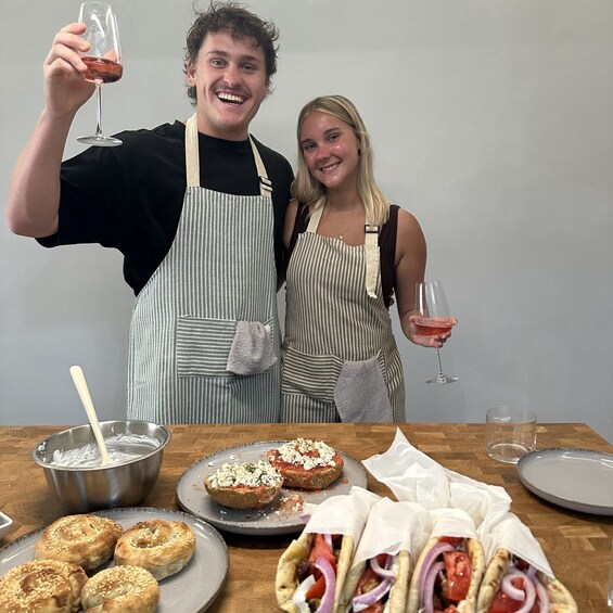 Athens: Greek cuisine cooking lesson with traditional souvlaki. 1