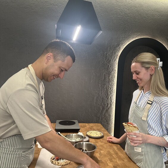 Picture 1 for Activity Athens: Greek cuisine cooking lesson with traditional souvlaki. 4