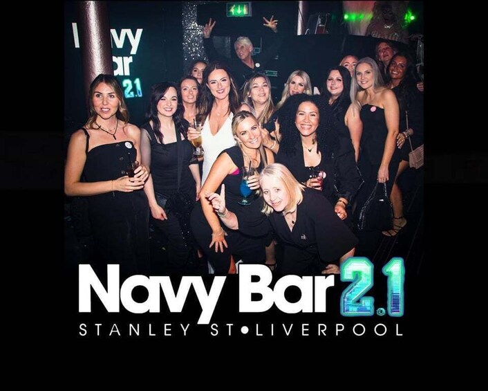 A group of people at Navy Bar 2.1 in Stanley St, Liverpool. 3