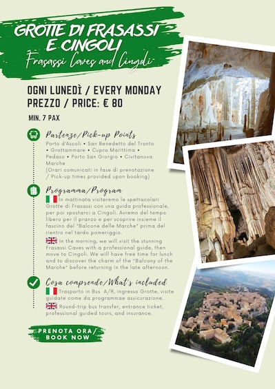 Frasassi Caves: Guided Tour and Bus Transfer to Cingoli 1
