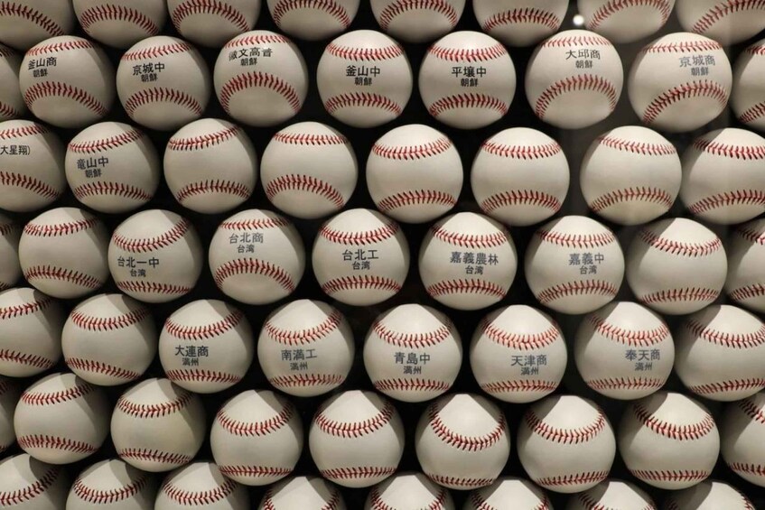 A collection of baseballs with various inscriptions. 5