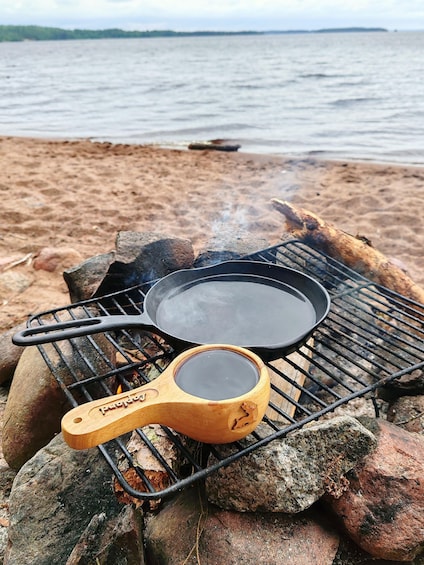 Picture 8 for Activity Tampere: Lake Fishing Experience with boat and Campfire Meal 4