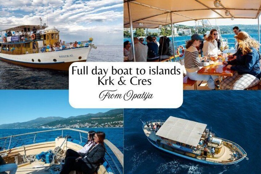 From Opatija to Krk & Cres Islands Boat Tour Day Trip with lunch 2
