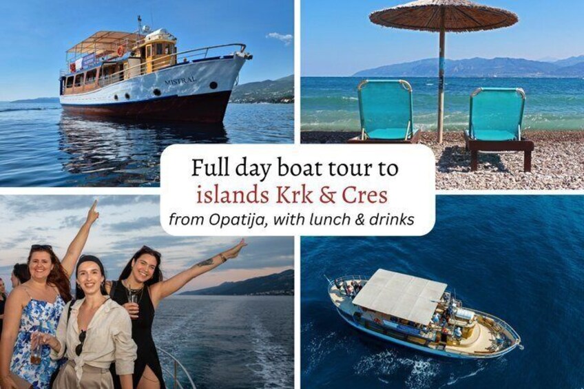 From Opatija to Krk & Cres Islands Boat Tour Day Trip with lunch 2