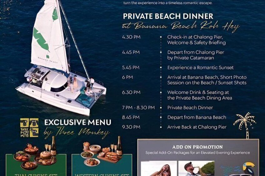 Exclusive Dinner at Banana Beach Koh Hey with Catamaran 2