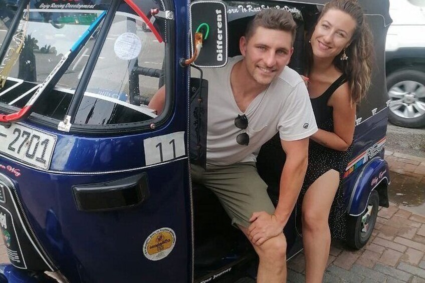 A blue three-wheeled vehicle with the number 2701 and a sticker that reads 'Dirt Bike Racing Development.' 4