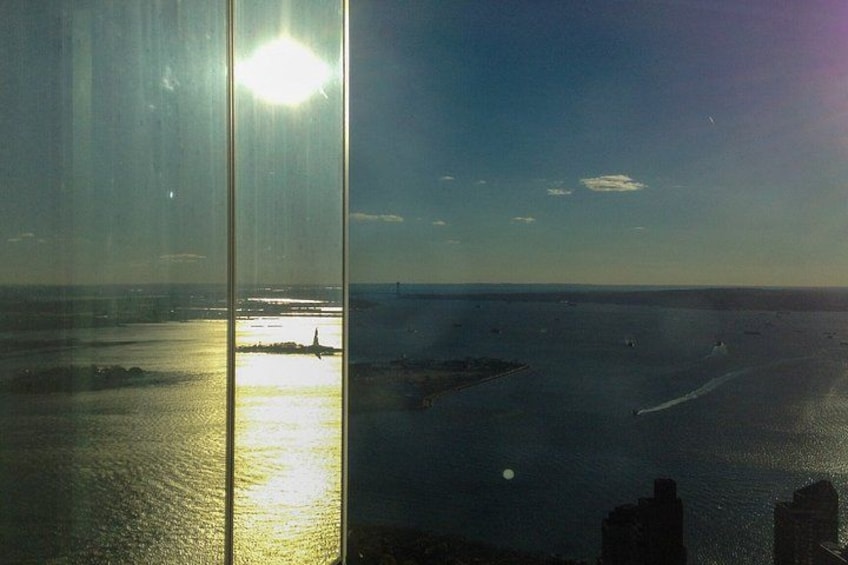 A body of water with a city skyline in the background. 5