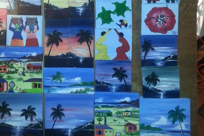 A collection of tropical landscape paintings. 3
