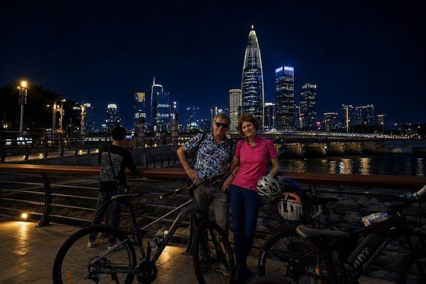 Shenzhen Guided Bike Tour: Cycling at Night From City to Sea 1